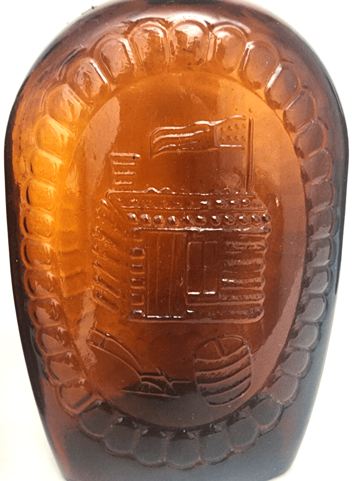 Set of 4 1776 Bicentennial Log Cabin Maple Syrup Amber Glass Bottles Vintage - Thumbnail 8
