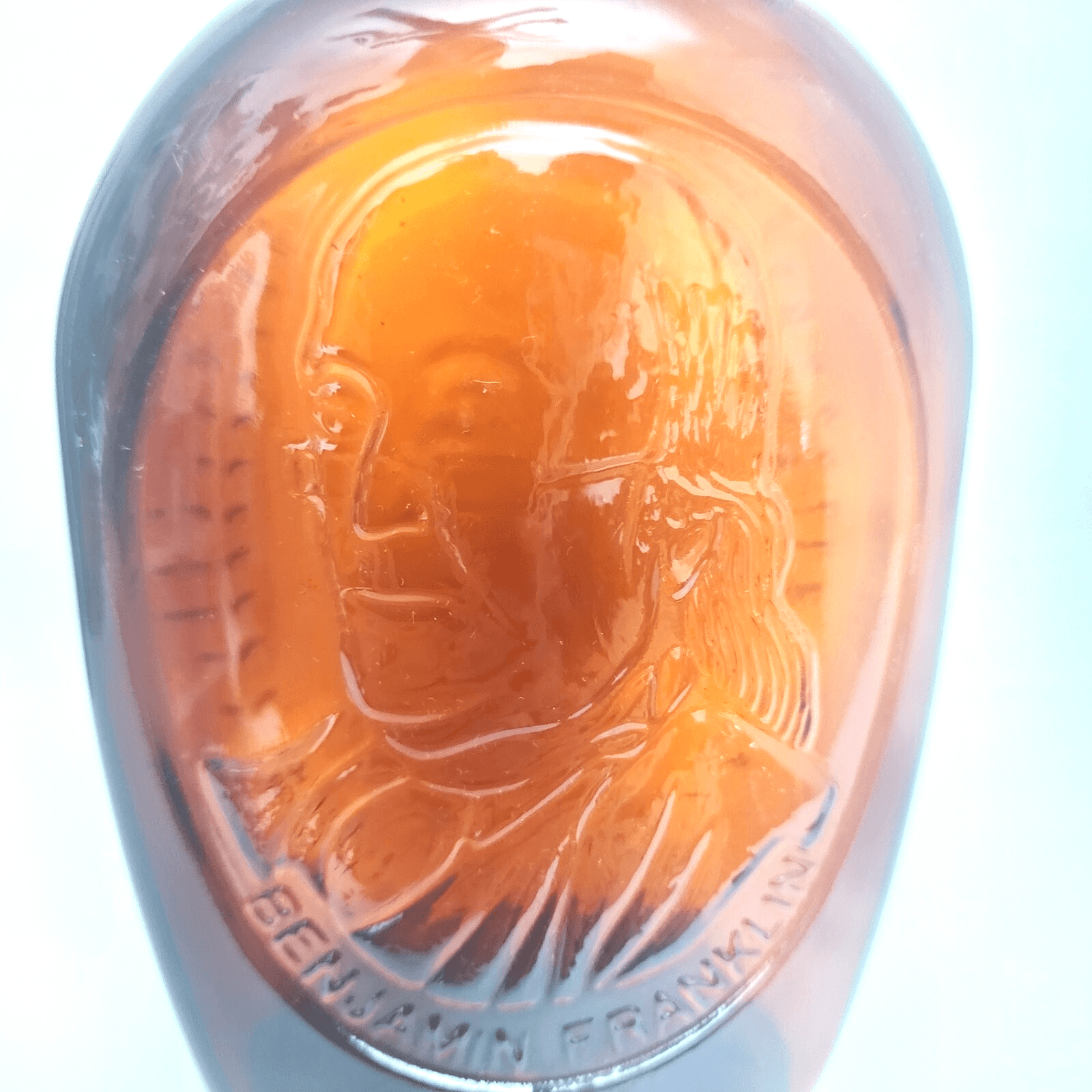 Set of 4 1776 Bicentennial Log Cabin Maple Syrup Amber Glass Bottles Vintage - Thumbnail 12