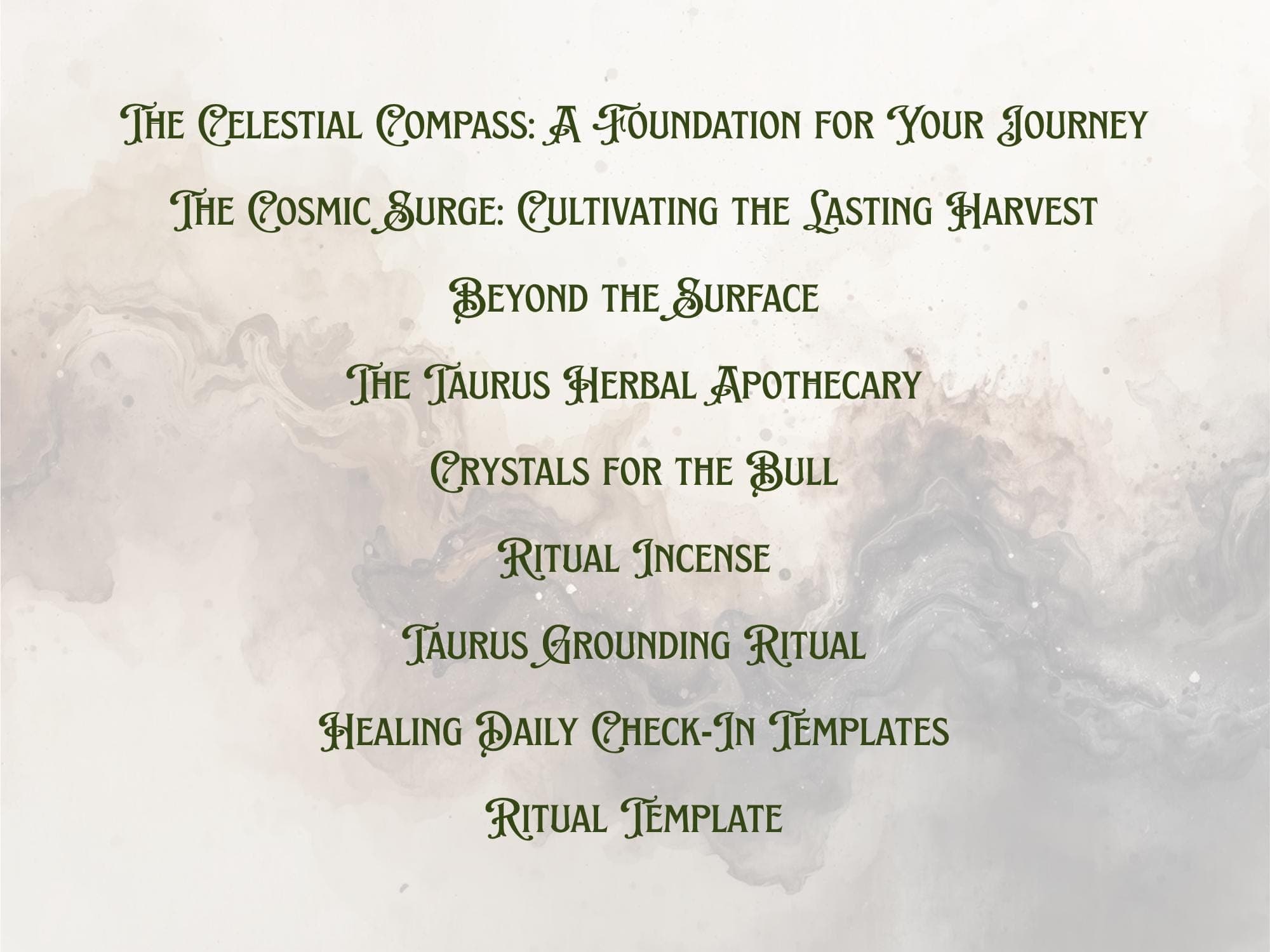 Taurus Zodiac Workbook & Digital Journal - Earth Sign Ritual Guide, Goodnotes Planner Self-Care Abundance Grounding PDF Green Witch Grimoire - Thumbnail 5