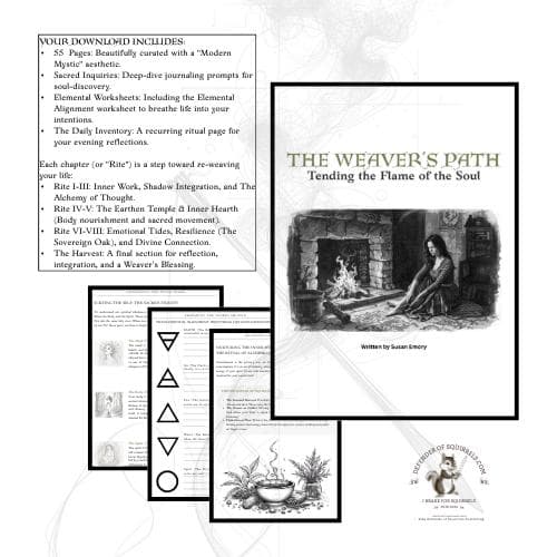 The Weaver’s Path: 55-Page Spiritual Shadow Work Journal Inner Hearth Rituals Manifestation & Holistic Self-Care Guide Digital Download PDF