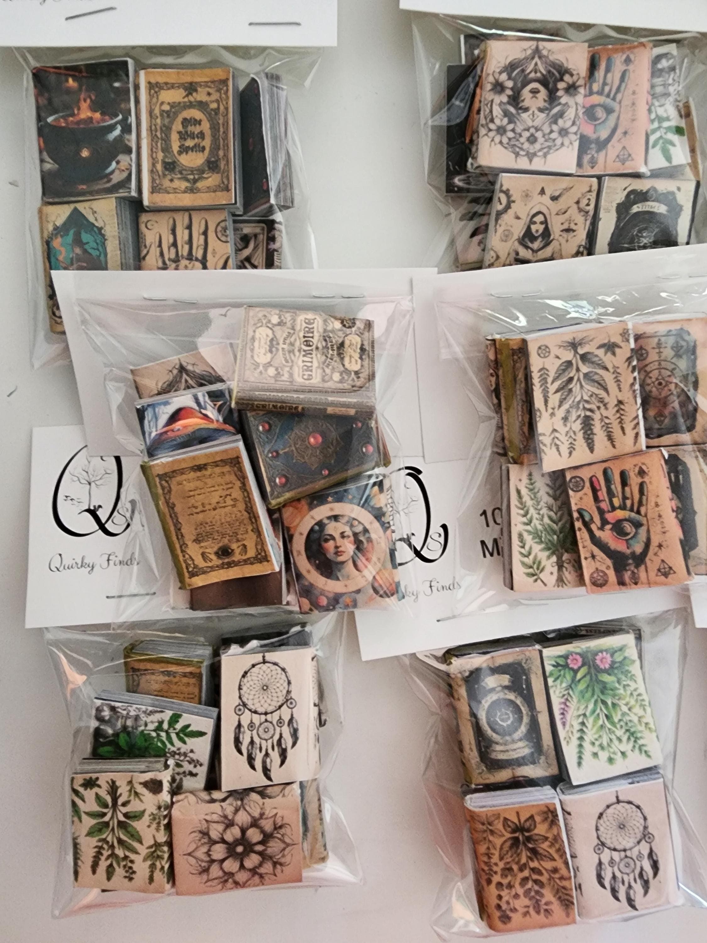 1:6 Scale Miniature Mystical Cover Books Qty 15 Halloween Dioramas Dollhouses Bookcases - Thumbnail 2