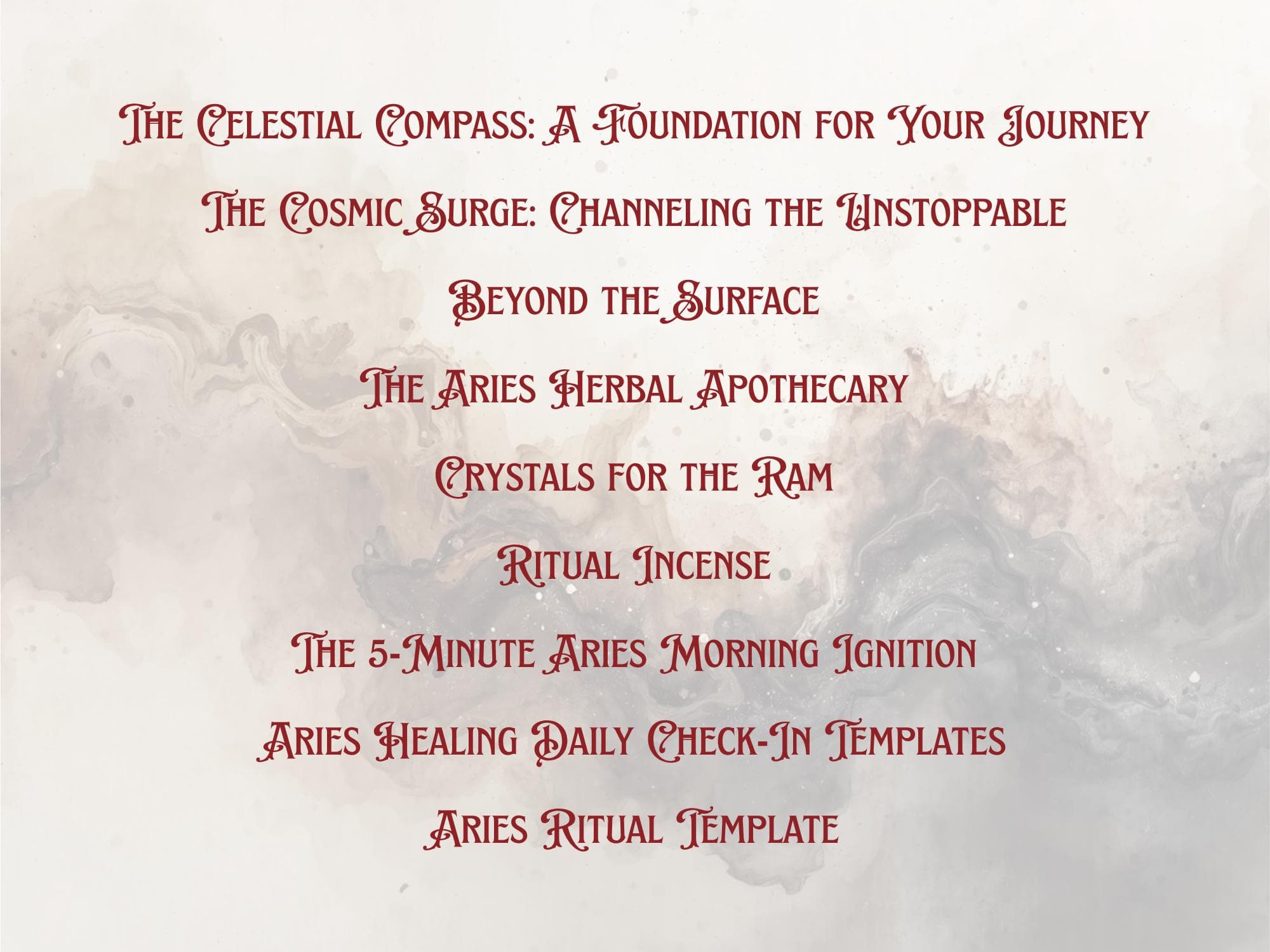 Aries Zodiac Workbook & Ritual Tracker, Goodnotes Personal Growth Planner, Birth Chart Guided Journal, Minimalist Witchy Grimoire Astrology - Thumbnail 4