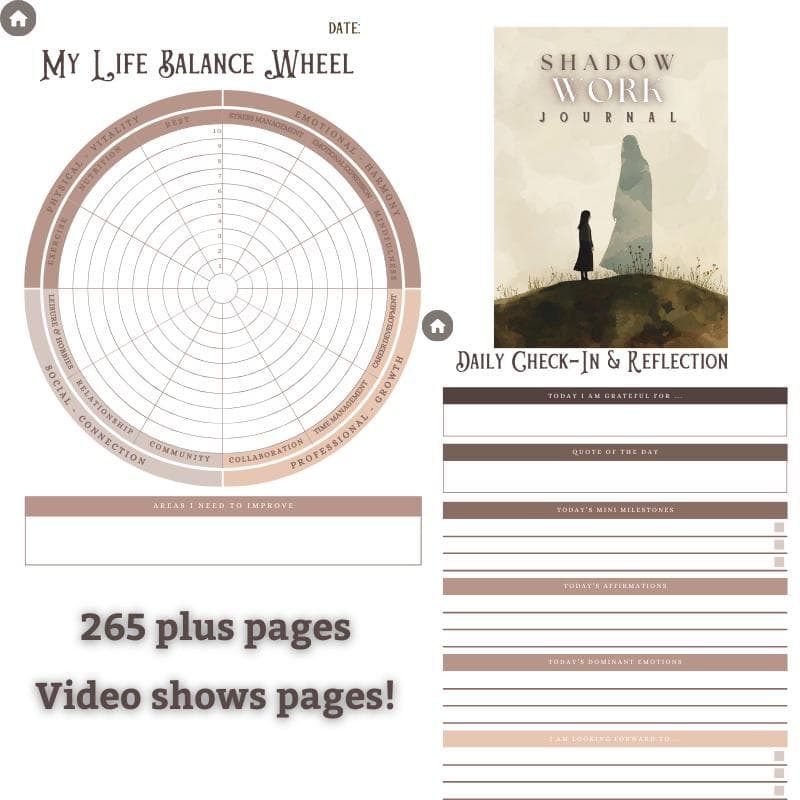 Shadow Work Journal Digital: Farewell to the Old You | 260+ Page Inner Child Healing Guide, Workbook, Self Reflection Tool, Journal Prompts