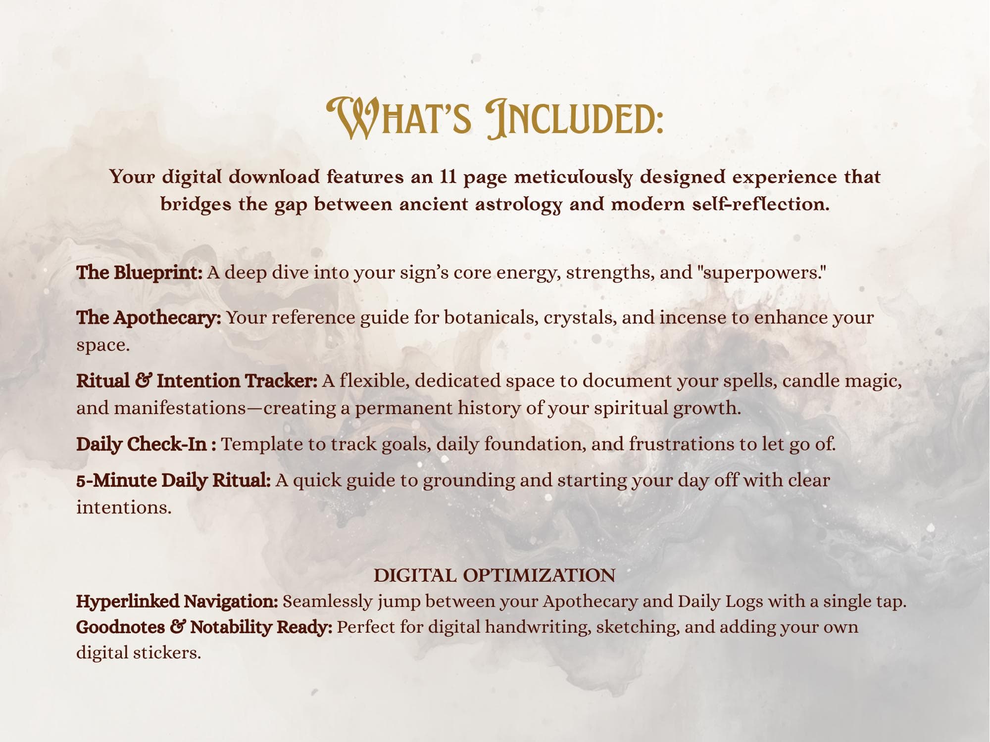 Cancer Zodiac Workbook & Digital Journal - Water Sign Ritual Guide, Goodnotes Planner Self-Care Intuition Grounding PDF Witch Grimoire - Thumbnail 3