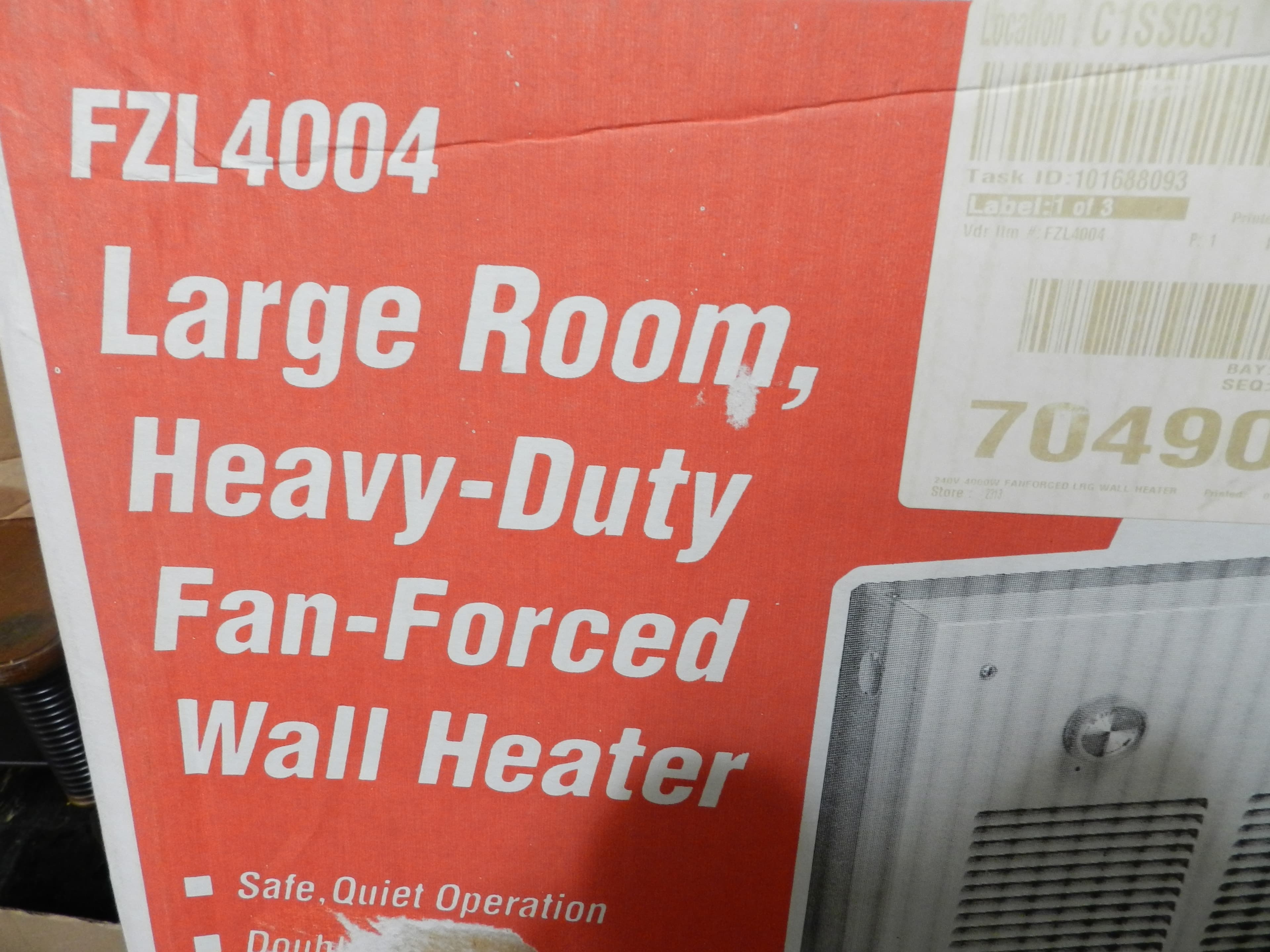 Fahrenheat FZL4004 Large Room Fan Forced Wall Heater 240 Volts 4000 Watts (O21K) - Thumbnail 6