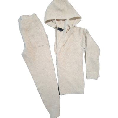 Hatch Waffle Knit Visitor Hoodie And Pants Sz 1 Maternity Beige Wool Blend Soft