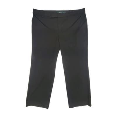 Lauren Ralph Lauren Womens Flat Front Dress Pants Size 20 Strt Leg Black Polystr