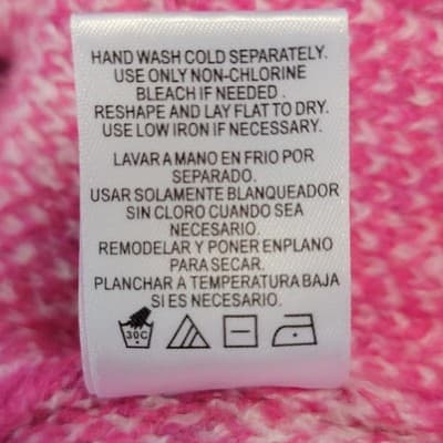 Vince Camuto Womens Large Dark Pink White Hearts Soft Baggy Pullover VALENTINE'S - Thumbnail 7