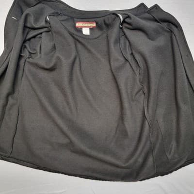 Vintage Tudor Court Womens Sweatshirt Button Jacket Vintage 90's Size MED Black - Thumbnail 5