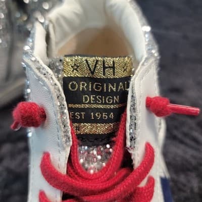 Vintage Havana Lester Silver Glitter Multicolor Hightop Sneakers Size 8 Women's - Thumbnail 3