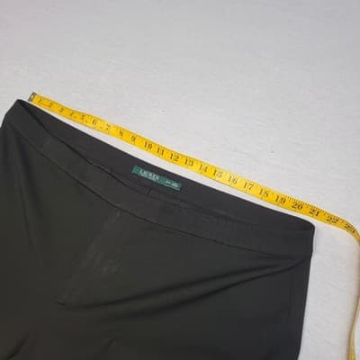 Lauren Ralph Lauren Womens Flat Front Dress Pants Size 20 Strt Leg Black Polystr - Thumbnail 7