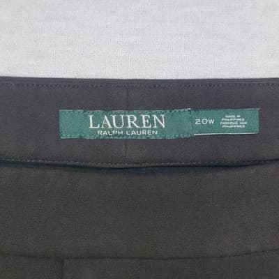 Lauren Ralph Lauren Womens Flat Front Dress Pants Size 20 Strt Leg Black Polystr - Thumbnail 2