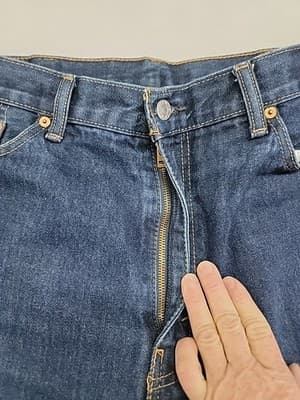 Levis 505 Jeans Men 40x32 Blue Straight Leg Denim Classic Fit Zip Fly NO STRETCH - Thumbnail 2
