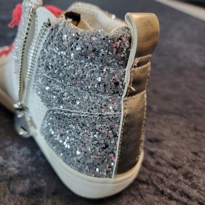 Vintage Havana Lester Silver Glitter Multicolor Hightop Sneakers Size 8 Women's - Thumbnail 16