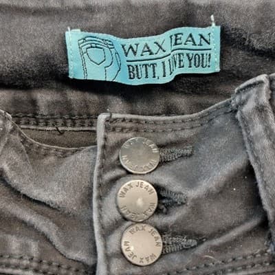 Wax Jean Skinny Stretch Women’s Size 3 Distressed Goth Ripped Denim Black 93400 - Thumbnail 2