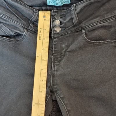 Wax Jean Skinny Stretch Women’s Size 3 Distressed Goth Ripped Denim Black 93400 - Thumbnail 6