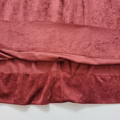Vintage Handmade Women's XXL TALL Maroon Faux Suede Maxi Dress - Thumbnail 10