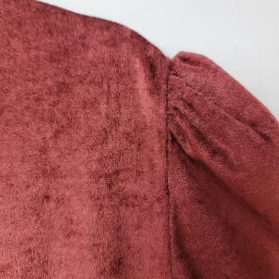 Vintage Handmade Women's XXL TALL Maroon Faux Suede Maxi Dress - Thumbnail 12