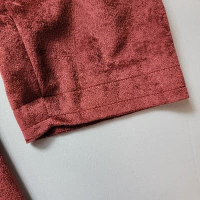 Vintage Handmade Women's XXL TALL Maroon Faux Suede Maxi Dress - Thumbnail 8