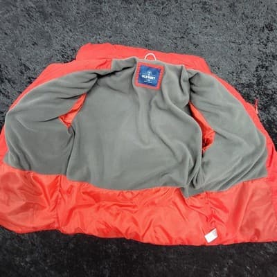 OLD NAVY Mens Large Frost Free Puffer Coat Red Spice Warm And Cozy Clean N Ready - Thumbnail 12