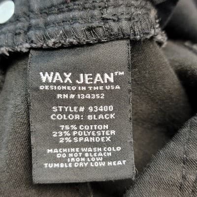 Wax Jean Skinny Stretch Women’s Size 3 Distressed Goth Ripped Denim Black 93400 - Thumbnail 10
