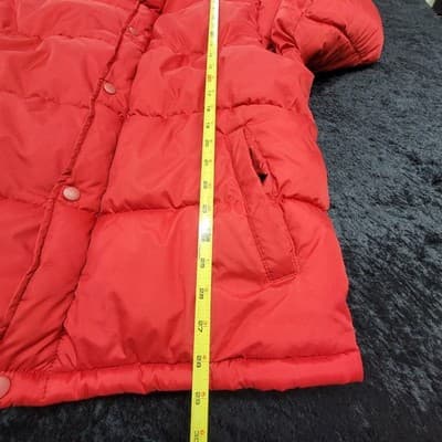 OLD NAVY Mens Large Frost Free Puffer Coat Red Spice Warm And Cozy Clean N Ready - Thumbnail 10