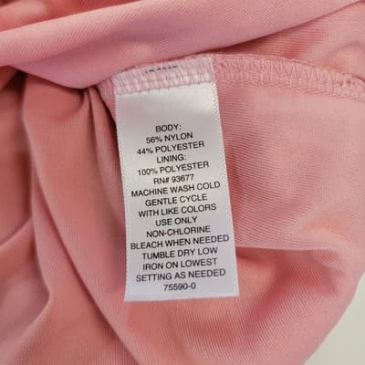Liz Claiborne Sleeveless Pink/Peach Lace Top with Keyhole Neckline Women's Large - Thumbnail 2
