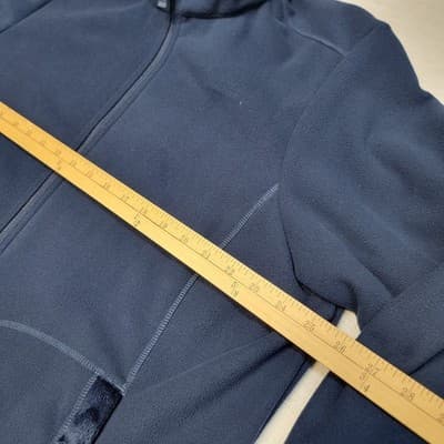 Lands End Womens 2X Jacket Dk Blue Full Zip Fleece Soft Inside Pile Turned Cuffs - Thumbnail 6