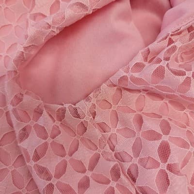 Liz Claiborne Sleeveless Pink/Peach Lace Top with Keyhole Neckline Women's Large - Thumbnail 6