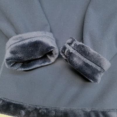 Lands End Womens 2X Jacket Dk Blue Full Zip Fleece Soft Inside Pile Turned Cuffs - Thumbnail 13