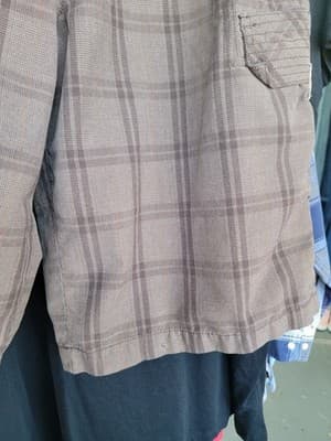 Micros Men's Size 30 Brown Plaid Bermuda Skater Chino Cargo Shorts 10" Inseam - Thumbnail 8