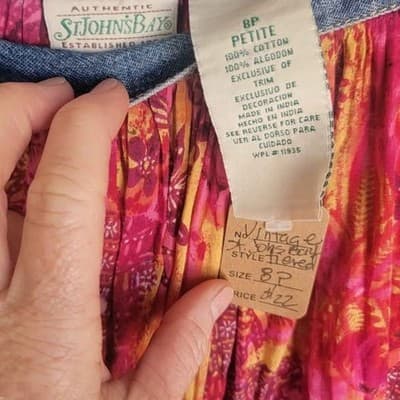 St. John's Bay Womens Y2K Boho Native Tiered Long Festival Maxi Skirt Size 8P - Thumbnail 5