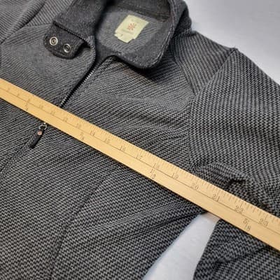 ROYAL ROBBINS Women's LG Grey Knit Jacket 2 Way Zipper Snap Pockets Cuffs Collar - Thumbnail 15