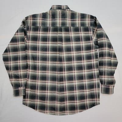 Wrangler Men's TwentyX Size Large Plaid Long Sleeve Button Down Cotton Shirt - Thumbnail 2