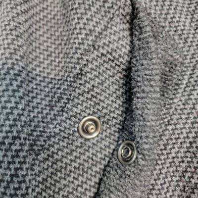 ROYAL ROBBINS Women's LG Grey Knit Jacket 2 Way Zipper Snap Pockets Cuffs Collar - Thumbnail 6