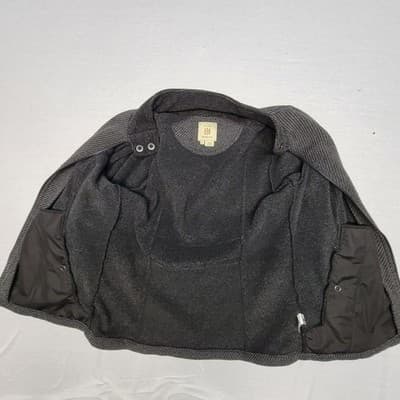 ROYAL ROBBINS Women's LG Grey Knit Jacket 2 Way Zipper Snap Pockets Cuffs Collar - Thumbnail 13