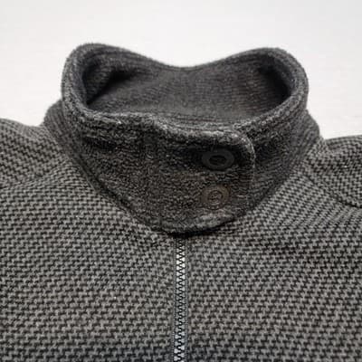 ROYAL ROBBINS Women's LG Grey Knit Jacket 2 Way Zipper Snap Pockets Cuffs Collar - Thumbnail 14