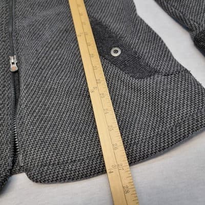 ROYAL ROBBINS Women's LG Grey Knit Jacket 2 Way Zipper Snap Pockets Cuffs Collar - Thumbnail 17