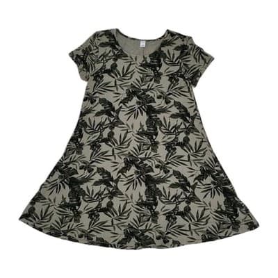 Old Navy Women's M Green Floral Y2K Dress Cute And Comfy Rayon Spandex Knit