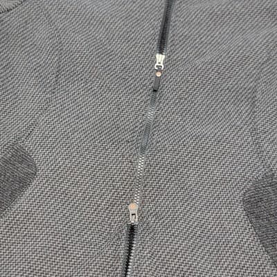 ROYAL ROBBINS Women's LG Grey Knit Jacket 2 Way Zipper Snap Pockets Cuffs Collar - Thumbnail 4