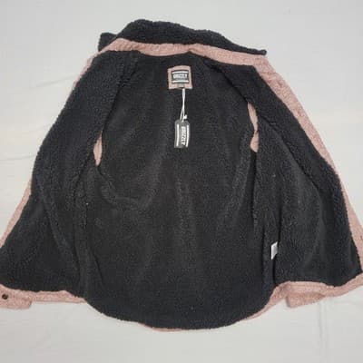 NWT Red Heather Men's Large Grizzly Griptape Sherpa Fleece Lined Jacket - Thumbnail 2