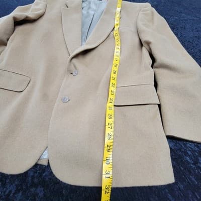Vintage Stafford Men’s Camel and Wool Blend Blazer Sport Coat Jacket Prob 42L - Thumbnail 9