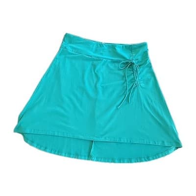 The North Face Womens XL Teal Green Ruched Side Drawstring High Low Active Skirt