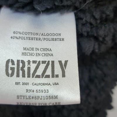 NWT Red Heather Men's Large Grizzly Griptape Sherpa Fleece Lined Jacket - Thumbnail 7