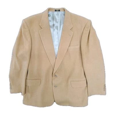 Vintage Stafford Men’s Camel and Wool Blend Blazer Sport Coat Jacket Prob 42L