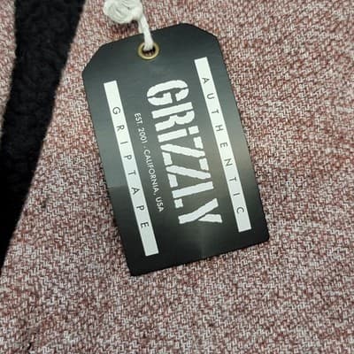 NWT Red Heather Men's Large Grizzly Griptape Sherpa Fleece Lined Jacket - Thumbnail 5