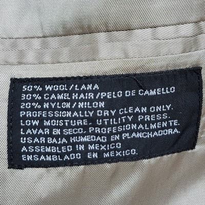 Vintage Stafford Men’s Camel and Wool Blend Blazer Sport Coat Jacket Prob 42L - Thumbnail 3