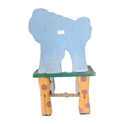 VINTAGE 1997 Creatively Yours Hand Carved Painted Noah’s Ark Toddler Chair 17’’ - Thumbnail 3