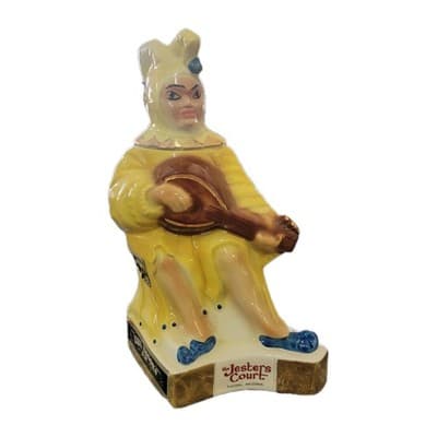 Vintage 1971 Jesters Court Ezra Brooks 24K Gold Accnt Whiskey Decanter Tucson AZ