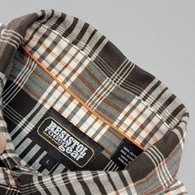 Resistol Rodeo Gear Men's LARGE Long Sleeve Western Cowboy Button Down Shirt - Thumbnail 7